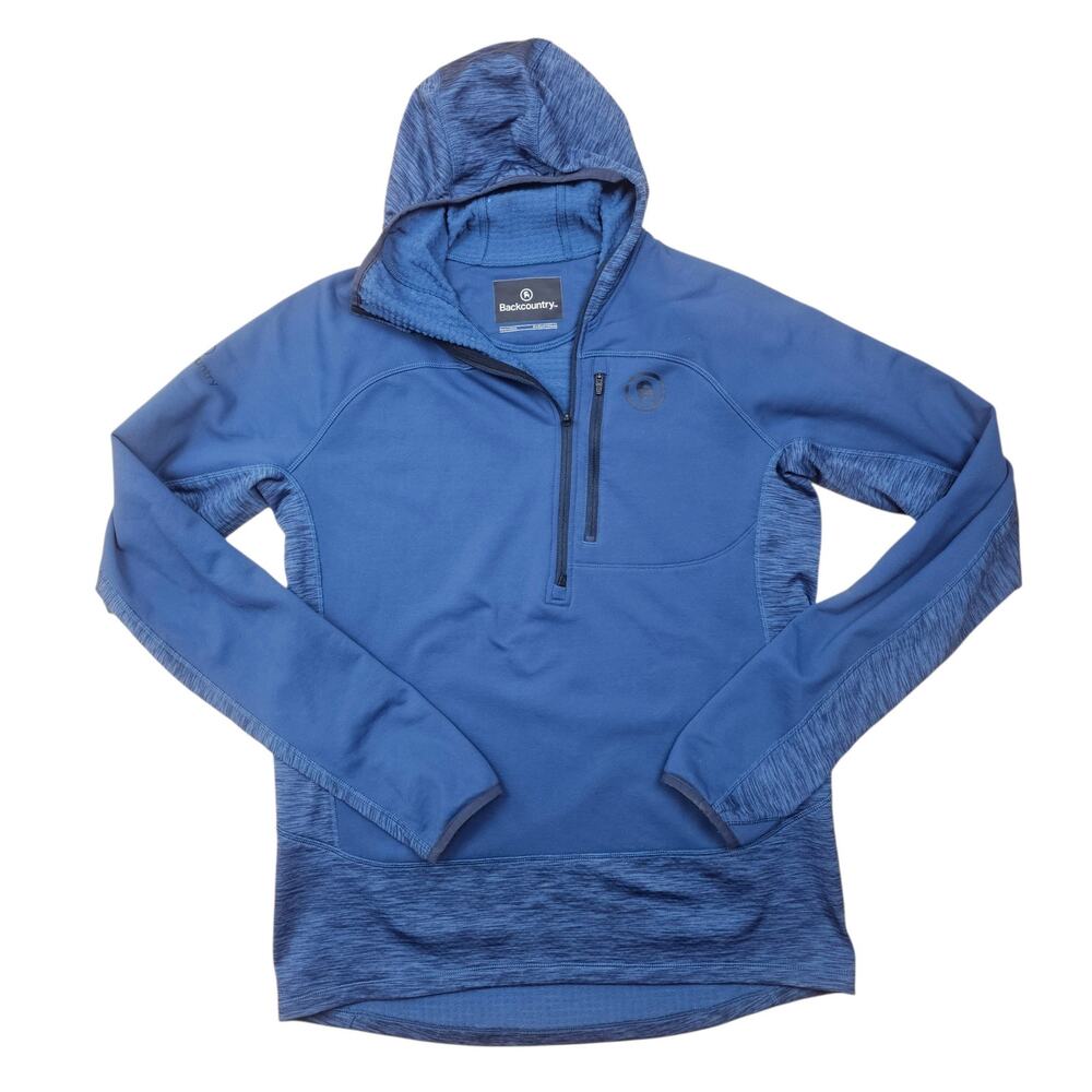 BACKCOUNTRY Tech Fleece 1/2 Zip Performance Pullover Men's M Hooded Base Layer